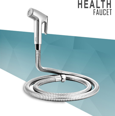 Prestige SMALL CONTI health faucet with 1.5mtr flexible SS Tube and Wall Hook Health Faucet (Wall Mount Installation Type) Faucet Set