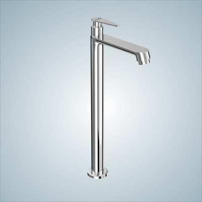 GLOXY Brass Tall Pillar Tap/Pillar Cock Wash Basin Faucet with Drain Faucet Set