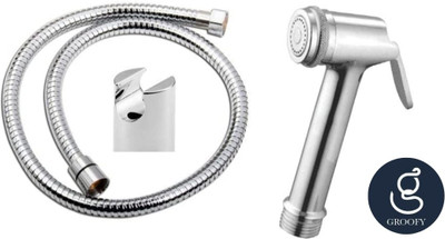 Groofy Brass Health Faucet With SS304 1Meter Tube And ABS Hook Faucet Set