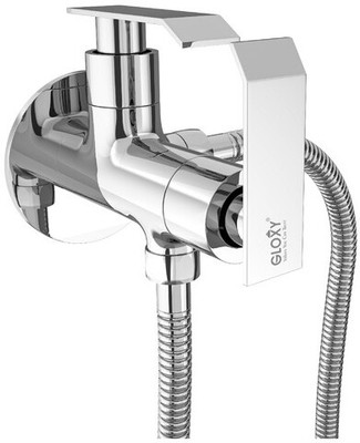 GLOXY Brass Two Way Angle Valve Nozzle Bib Cock With Wall Flange for Bathroom Faucet Set