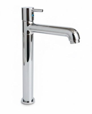 Miraq by Na 12 Inch Brass Pillar Cock Tap | Chrome Finish Tall Basin Faucet, Rust-Resistant Faucet Set