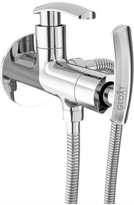 GLOXY Brass 2-Way Angle Valve Faucet/Tap with Wall Flange for Connecting Bathroom Faucet Set
