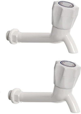 GrahLogy by POLO 2 Pc Plastic Long Body Water Tap for Bathroom Kitchen Sink nal PVC Bibcock null Faucet Set