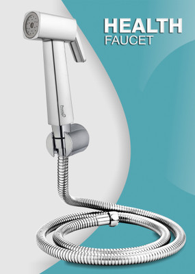 Prestige High Pressure Auramix HighQuality ABS Health faucet with 1.5mtr ss tube AND hook Faucet Set
