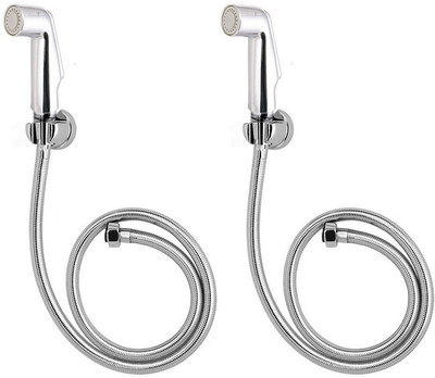 Parryware Praseo ABS Health Faucet with Hook and 1 m SS Hose Pipe set of 2 pic 115 Faucet Set