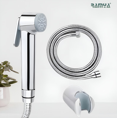 Ramya Star R02 Health Faucet Set With 1 METER SS TUBE Wall Hook Faucet Set