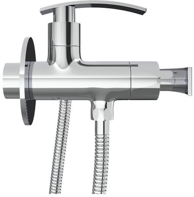 GLOXY Brass Two Way Angle Valve Double Handle Attachment of Health Hand Shower Faucet Set