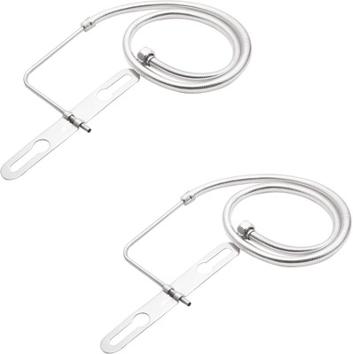 COSWARE Stainless Steel 1.0 meter Round Nozzle Bidet Jet Spray for Toilet (Set of 2) Faucet Set
