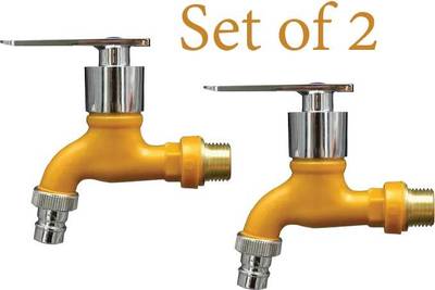 Inviqtus INQFST8M13 PVC High-Pressure Washing Machine Tap Ylw INQFST8M13 Bib Cock Bathroom and Kitchen Faucet Bib Tap Faucet