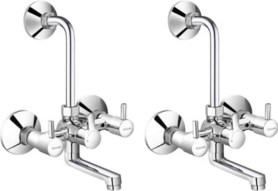 DRIZZLE FLO111-2 Flora Wall Mixer 2in1 Tap Brass With Complete Accessories - Pack of 2 Mixer Faucet(Wall Mount Installation Type)