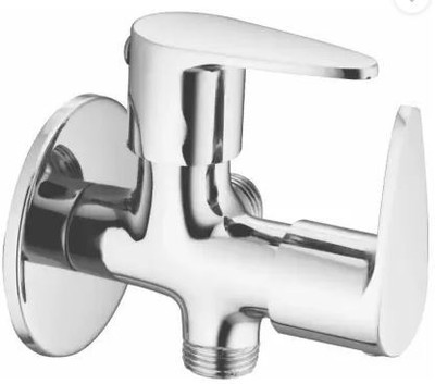 KingSanitation 1016Ecoangle2way Melody Brass Twin Elbow Angle 2 Way Valve Faucet Bib Tap Faucet(Wall Mount Installation Type)