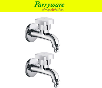 Parryware Jade brass bib tap with nozzle set of 2 pic 076 Jade Nozzle bib tap Nozzle Cock Faucet(Wall Mount Installation Type)
