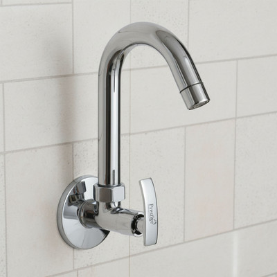 Prestige Passion (Sink Cock) Brass Tap For Bathroom/Kitchen Faucet� � (Silver) Pillar Tap Faucet(Wall Mount Installation Type)