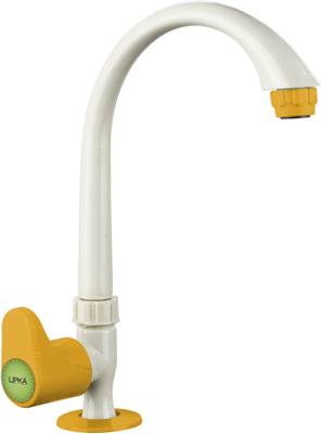 Lipka Sunflow Collection Swan Neck PTMT Faucet/Tap with Swivel Spout (Yellow & Ivory) Spout Faucet