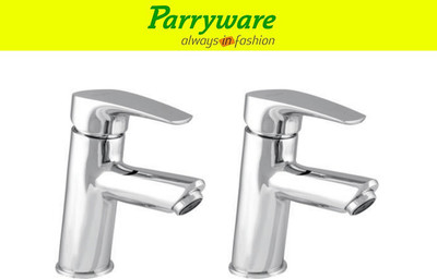 Parryware Primo single lever basin mixer Tap for Wash Basin set of 2 pic 235 single lever basin mixer Tap for Wash Basin Hot and Cold water Basin Mixer Faucet(Deck Mount Installation Type)