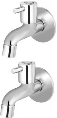 Prestige P Brass DOVE Long Body Tap for Bathroom, Pillar Tap Chrome Finish (Set of - 2 pc Bib Tap Faucet(Wall Mount Installation Type)