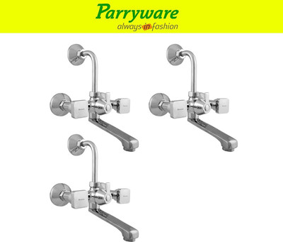Parryware Ritz Wall Mixer 2 in 1 with Overhead Shower Provision set of 3 pic 113 Wall Mixer with Overhead Shower Provision Wall Mixer Faucet(Wall Mount Installation Type)