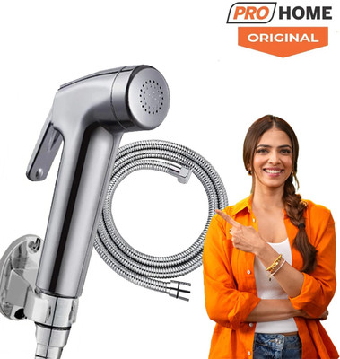 ProHome ABS Health Faucet with 1 Meter Hose Pipe and Wall Hook, Chrome Finish Faucet for Bathroom - Modern & Durable Hygiene Solution Health  Faucet(Wall Mount Installation Type)