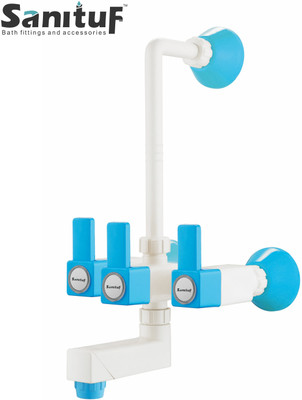 Sanituf RG-1021 Wall Mixer with L Bend || Hot & Cold Suitable Regal Series Plastic Wall Wall Mixer Faucet(Wall Mount Installation Type)