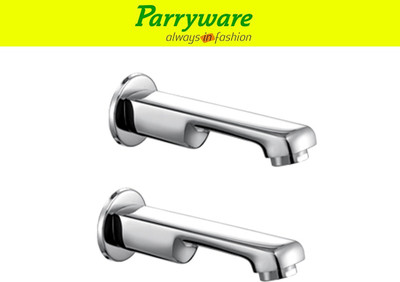 Parryware Vista Wall Mounted Bath Tub Spout plain Waterfall Flow Set of 2 pic 084 Wall Mounted Bath Tub Spout – Brass Body,Waterfall Flow Spout Faucet(Wall Mount Installation Type)