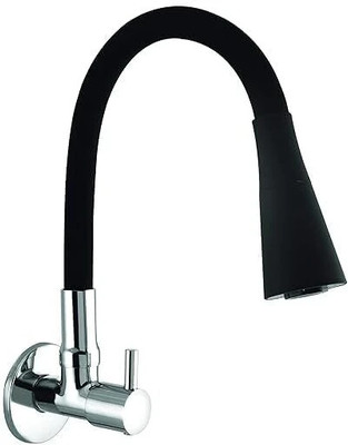 SEARENE Brass Sink Cock with Flexible Swivel Spout Sink Tap | Flexible Neck Wall Mount Mixer | Dual Flow Medium Shower & Foam Sink Tap Faucet(Wall Mount Installation Type)