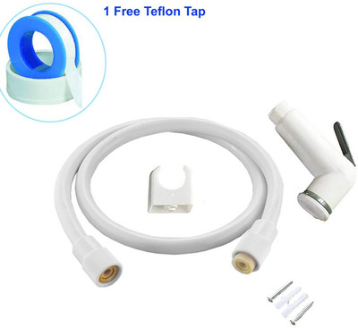 POIO Health Faucet-ABS Health Faucet with 1Mtr Flexible Hose Pipe + Free Teflon Tape Faucet Set+ Free Teflon Tape Health  Faucet(Wall Mount Installation Type)