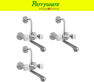 Parryware Ritz Wall Mixer 2 in 1 with Overhead Shower Provision set of 3 pic 342 Wall Mixer with Overhead Shower Provision Wall Mixer Faucet(Wall Mount Installation Type)