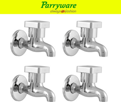 Parryware Ritz Bib Cock Tap – Wall Mounted Brass set of 4 pic 385 Wall Mounted Bib Tap – Brass Bib Cock Faucet Bib Tap Faucet(Wall Mount Installation Type)
