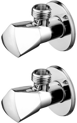 Nenoware Trigon brass angle valve set of 2 pic 139 Chrome Turn Water Control Valve for Faucet & Toilet Angle Cock Faucet(Wall Mount Installation Type)