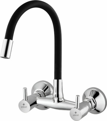 ENICET Flexible Kitchen Sink Mixer Tap with 360-Degree Swivel Spout Water-Saving Design for Hot and Cold Water Sink Mixer Faucet(Wall Mount Installation Type)
