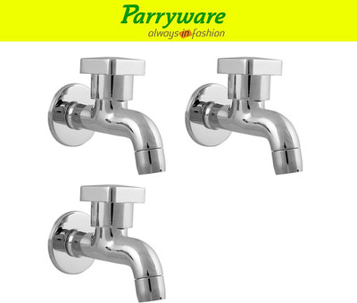 Parryware Ritz Bib Cock Tap Aerator– Wall Mounted set of 3 pic 085 Wall Mounted Bib Tap – Brass Bib Cock Faucet Bib Tap Faucet(Wall Mount Installation Type)