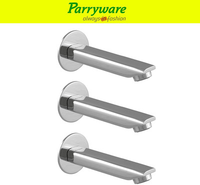 Parryware Praseo Wall Mounted Bath Tub Spout plain Waterfall Flow Set of 3 pic 321 Wall Mounted Bath Tub Spout – Brass Body,Waterfall Flow Spout Faucet(Wall Mount Installation Type)
