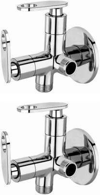 DRIZZLE Oreo 2in1 Angle Valve Stop Cock | Two Way Tap (Pack of 2) Angle Cock Faucet(Wall Mount Installation Type)