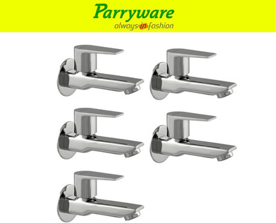 Parryware Praseo Bib Cock Tap long – Wall Mounted Brass set of 5 pic 252 Bib Tap Faucet(Wall Mount Installation Type)