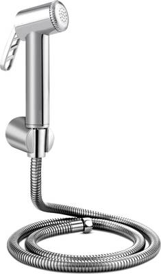 ROCIO Health Faucet Set for Bathroom, Handshower for Washroom, Hand Jet Spray Gun for Toilet, Chrome Body with Flexible Hose Pipe (1.25m) and Wall Holder Health  Faucet
