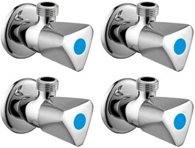 Floyd by FUTURAM PACK OF 4 VIGNET Angle Cock Square with Wall Flange Chrome Bathroom Faucets Taps and Faucet Angle Valve Angular Stop Cock Wash Basin Tap Angle Valve for Bathroom Geyser Tap Set Of 4 Angle Cock Faucet SS ANGLE VALVE (PACK OF 4 PCS WITH FLANGE) Angle Cock Faucet(Wall Mount Installatio