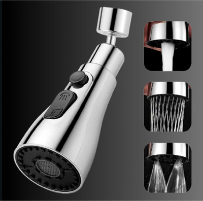 COSWARE 360 Degree Tap Extender for Kitchen Sink, Flexible Faucet with Tap Extension Faucet Function Diverter(Push On)
