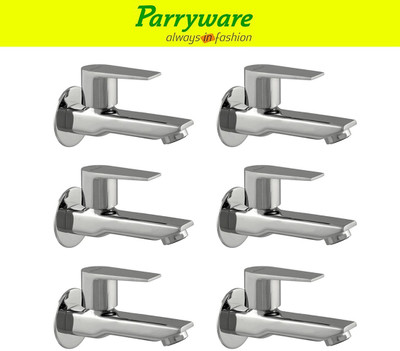 Parryware Praseo Bib Cock Tap – Wall Mounted Brass set of 6 pic 221 Wall Mounted Bib Tap – Brass Bib Cock Faucet Bib Tap Faucet(Wall Mount Installation Type)