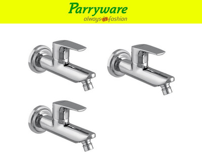 Parryware Primo Nozzle Bib Cock Tap – Wall Mounted Brass set of 3 pic 043 Wall Mounted Bib Tap – Brass Bib Cock Faucet Bib Tap Faucet(Wall Mount Installation Type)