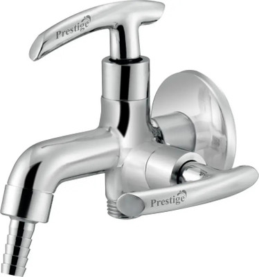 Prestige by 1 Nozzle Bib cock 2 way Nozzle Cock Faucet for Bathroom Bib Tap Faucet(Wall Mount Installation Type)
