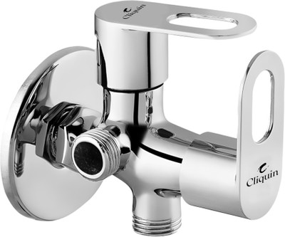 Cliquin 2IN1AV009 2-in-1 Brass Angle Valve with Lever Handle – Stylish and Durable (Venna) Angle Cock Faucet(Vessel Installation Type)