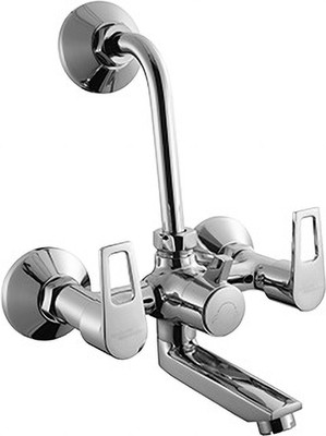 Hindware F570020CP Aspiro Wall Mixer With Provision For Overhead Shower With 115 MM Long Bend Pipe Mixer Faucet(Wall Mount Installation Type)