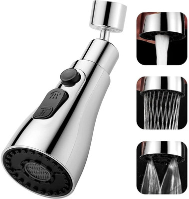 BUYERZONE WITH BZ LOGO Faucet Splash Head Universal Kitchen Faucet 3-Function Pull Down Sink Sprayer Attachment for Faucet Nozzle Cock Faucet(Single Handle Installation Type)