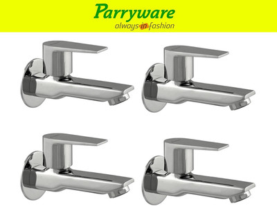 Parryware Praseo Bib Cock Tap long – Wall Mounted Brass set of 4 pic 038 Wall Mounted Bib Tap long body – Brass Bib Cock Faucet Bib Tap Faucet(Wall Mount Installation Type)