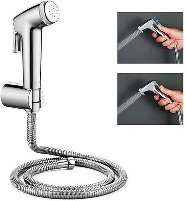 Ontap by Ontap ABS Health Faucet with 1 Meter Hose Pipe Health Faucet with Grade 1 Meter Flexible SS Hose Pipe and Wall Hook, Jet Spray Health  Faucet(Wall Concealed Installation Type)