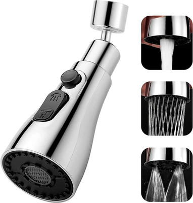 XBEY by KIMSON Faucet head Universal Kitchen Faucet 3-Function Pull Down Sink Sprayer Tap Extender for Kitchen Sink, Flexible Faucet with Tap Extension Aerator Foam Flow Faucet(Single Handle Installation Type)