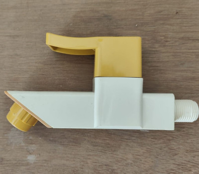 JSM Long Body Bib Cock PTMT Tap with Wall Flange-Bathroom, Kitchen Use Bib Tap Faucet(Wall Mount Installation Type)