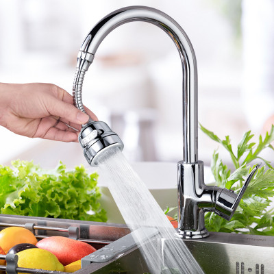 KUBER INDUSTRIES Sink Taps Faucel Water Saving 360 Degree Rotation Swivel Faucet | JN-002 Silver Sink Tap Faucet(Single Handle Installation Type)