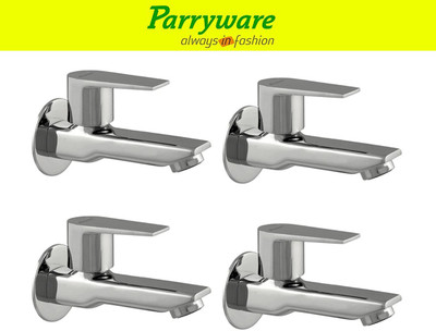 Parryware Praseo Bib Cock Tap long – Wall Mounted Brass set of 4 pic 205 Wall Mounted Bib Tap long body – Brass Bib Cock Faucet Bib Tap Faucet(Wall Mount Installation Type)