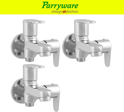 Parryware Uno 2-in-1 Bib Cock Tap – Wall Mounted Brass set of 3 pic 180 Two-in-One Bib Cock Tap – Wall Mounted Brass Faucet Bib Tap Faucet(Wall Mount Installation Type)